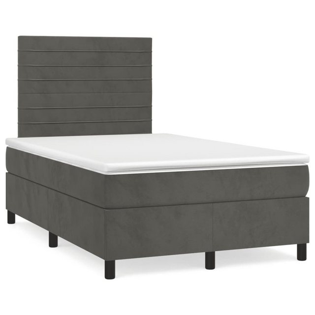 vidaXL Boxspringbett Bett Boxspringbett mit Matratze komplett Samt (120 x 2 günstig online kaufen