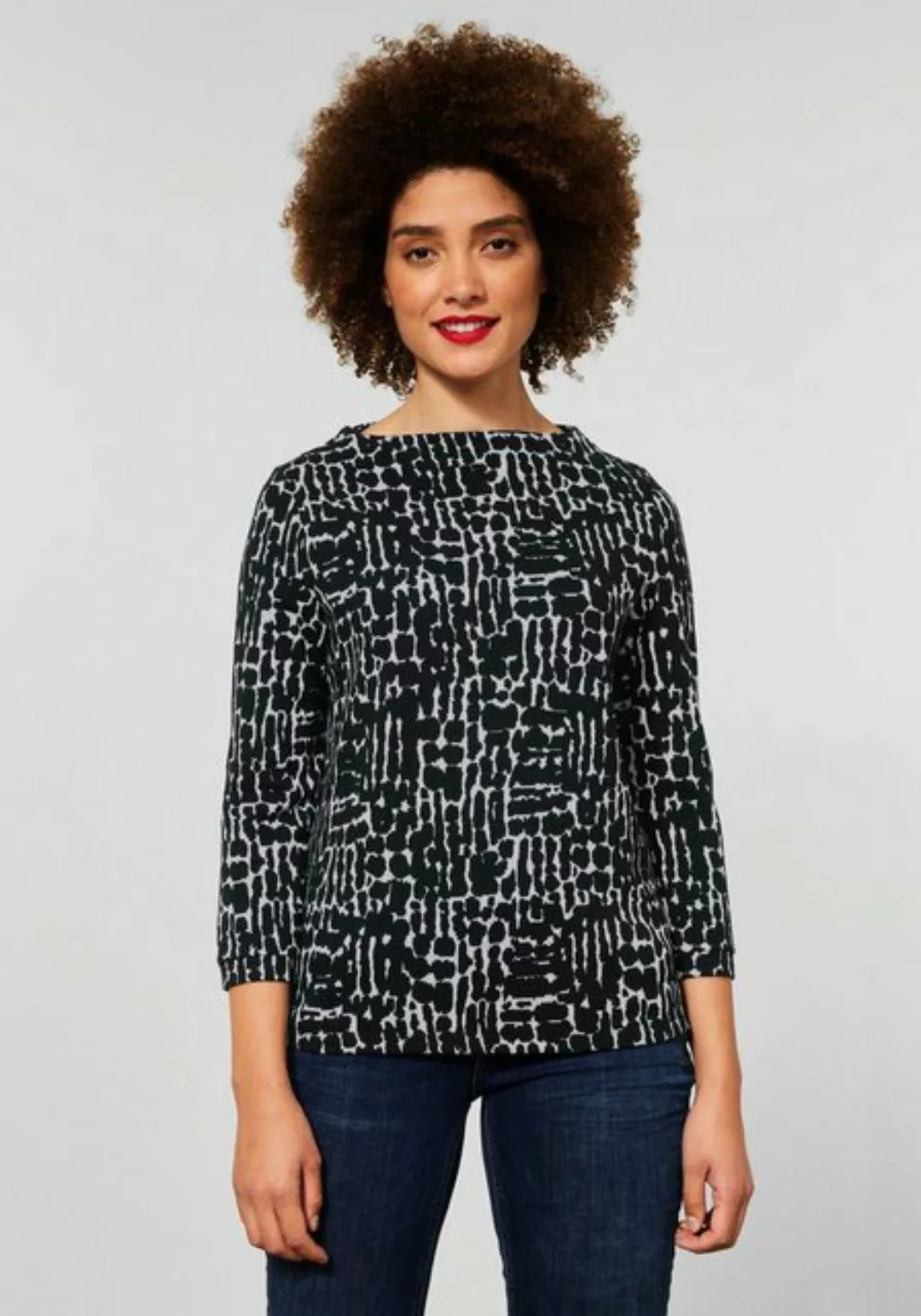 STREET ONE 3/4-Arm-Shirt mit Turtle Neck Ausschnitt günstig online kaufen