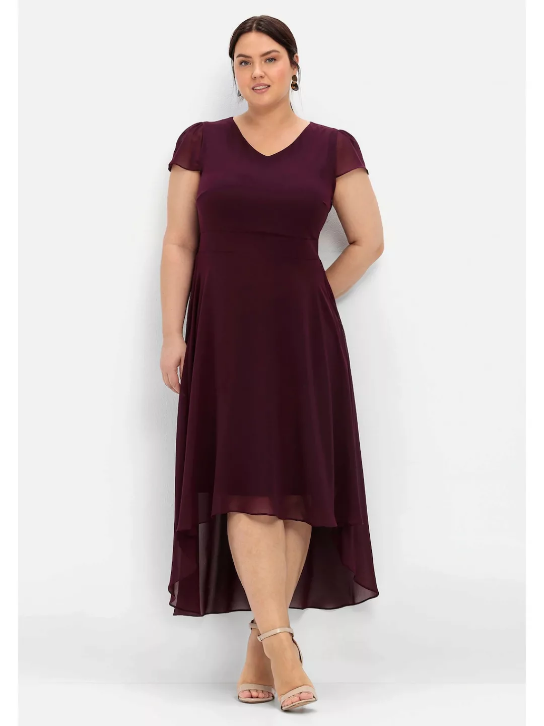 Sheego Abendkleid "Große Größen", mit Flügelärmeln günstig online kaufen