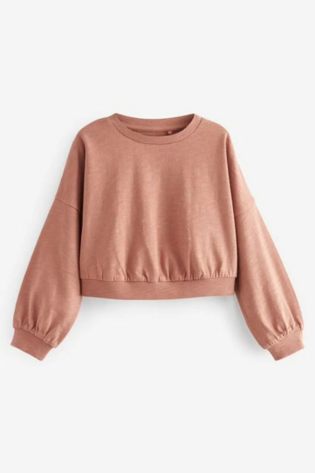 Next Langarmshirt Kastiges, langärmeliges Sweatshirt mit Bündchen (1-tlg) günstig online kaufen