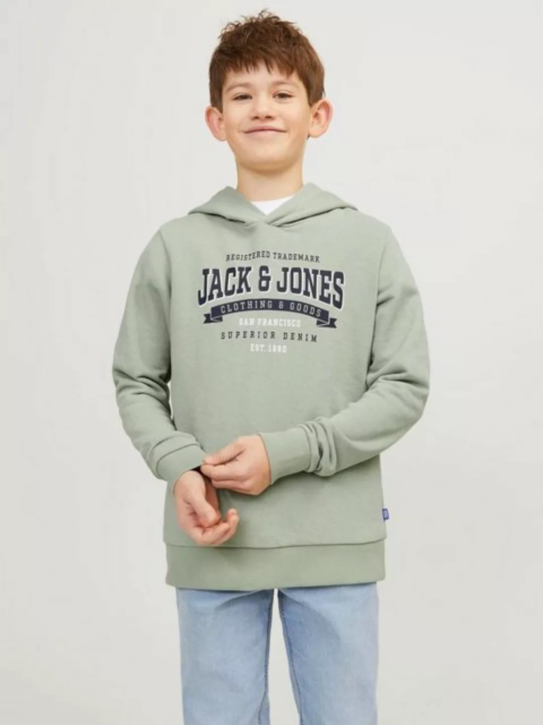 Jack & Jones Junior Hoodie JJELOGO SWEAT HOOD 2 COL 24 SN JNR günstig online kaufen