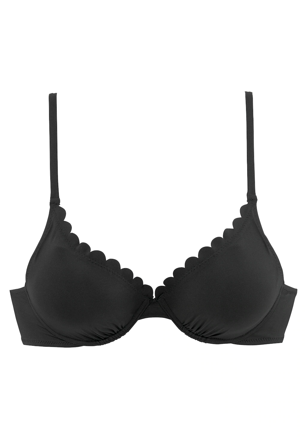 LASCANA Bügel-Bikini-Top "Scallop", mit Wattierung günstig online kaufen