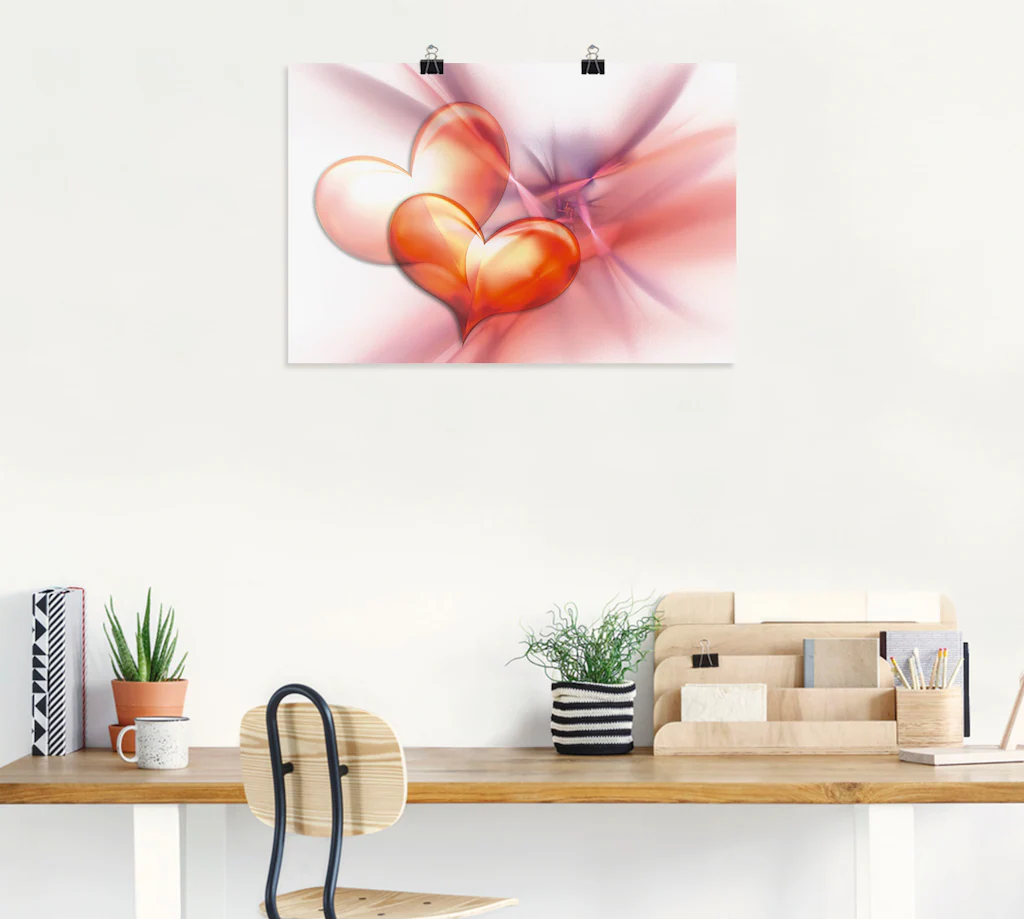 Artland Wandbild "Das höchste Glück", Herzen, (1 St.), als Alubild, Outdoor günstig online kaufen