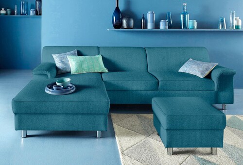 INOSIGN Ecksofa "Jamie, modern und elegant, Fußhöhe 9cm, L-Form,", wahlweis günstig online kaufen