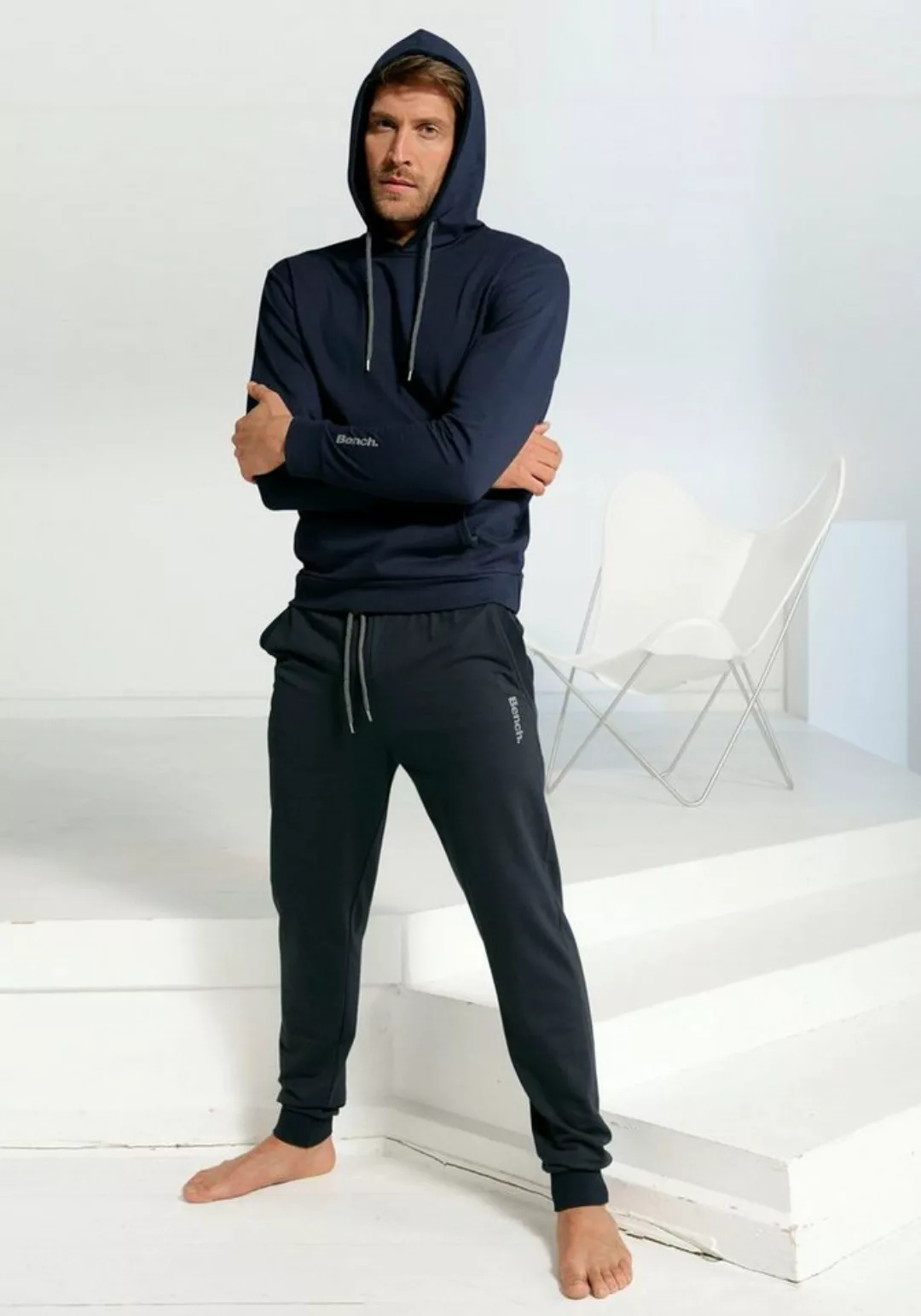 Bench. Loungewear Hoodie Langarm, Sweatshirt mit Rundhals und Kapuze, Baumw günstig online kaufen