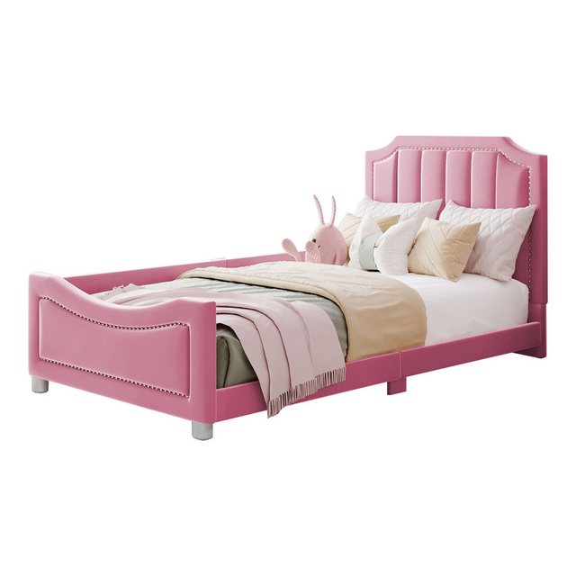 OKWISH Kinderbett Polsterbett Schlafsofa Bett Einzelbett (mit Rückenlehne A günstig online kaufen