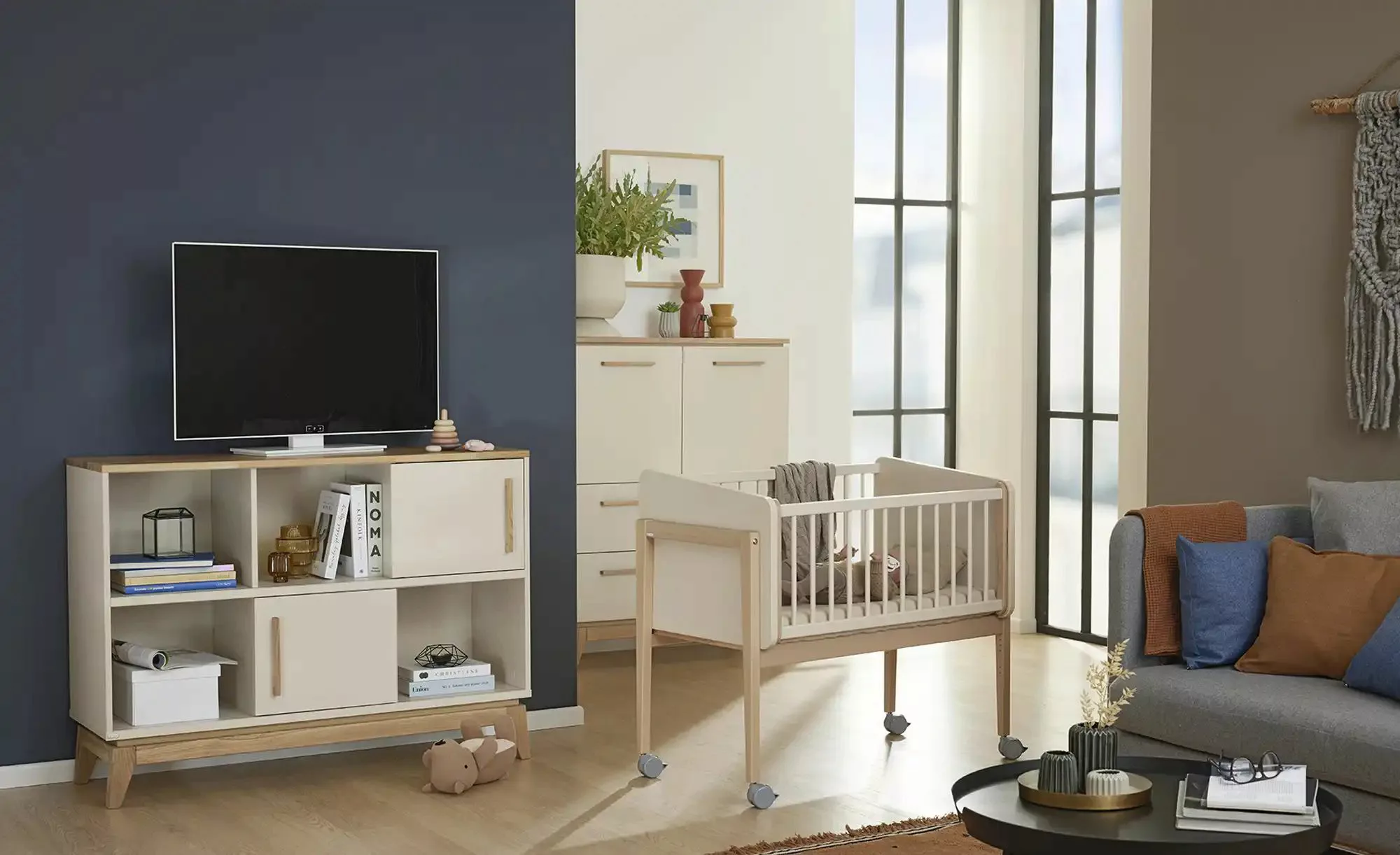 PAIDI Sideboard  Stiene ¦ beige ¦ Maße (cm): B: 123,5 H: 90,6 T: 39.6 Kommo günstig online kaufen