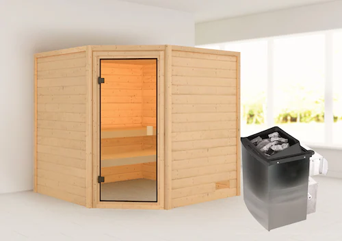 welltime Sauna »Tami«, mit bronzierter Ganzglastür, für bis zu 3 Personen günstig online kaufen