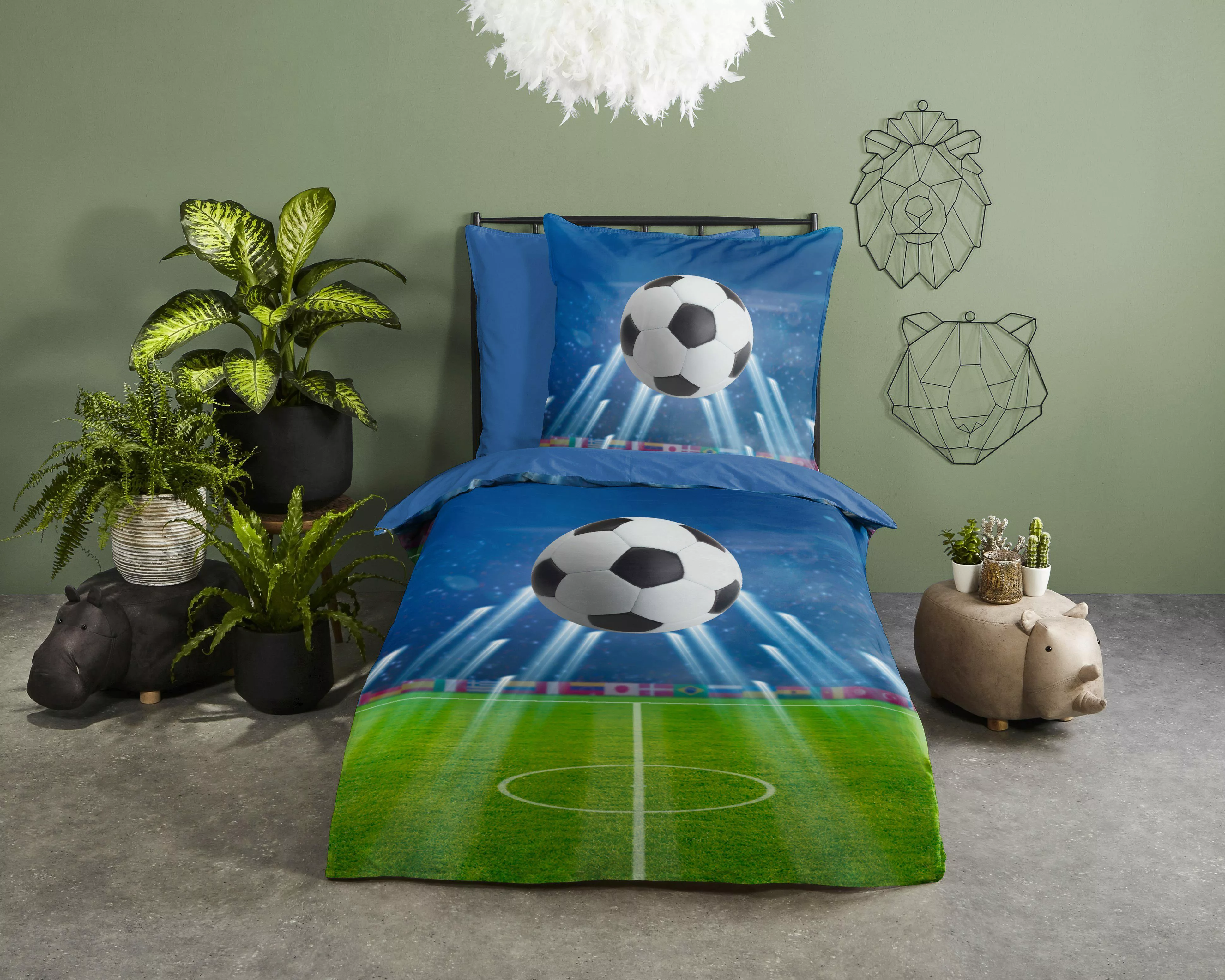 good morning Bettwäsche fußball bettwäsche 135x200 günstig online kaufen