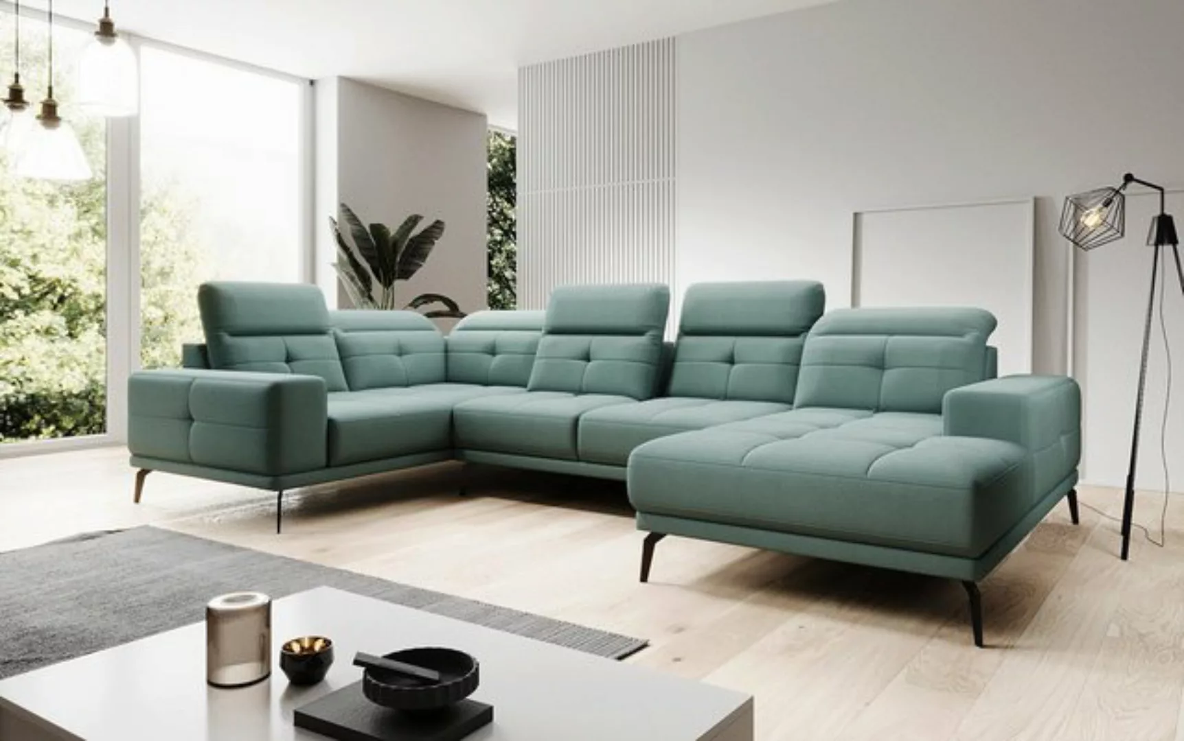 Luxusbetten24 Sofa Designer Sofa Nerio, mit verstellbarer Kopf- und Rückenl günstig online kaufen