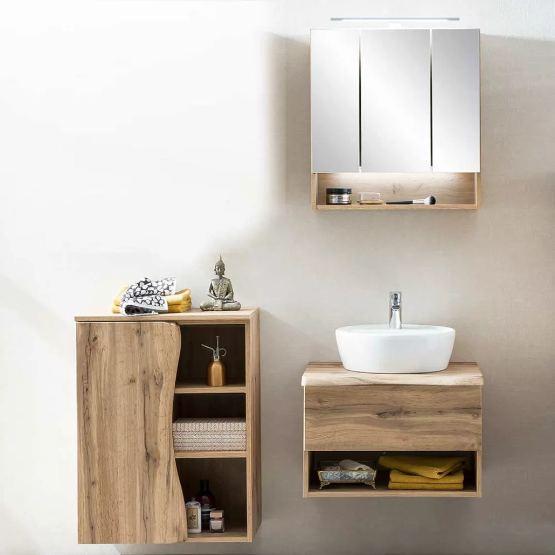 Badezimmerset mit Baumkante NB im Landhausstil 52 cm tief (dreiteilig) günstig online kaufen