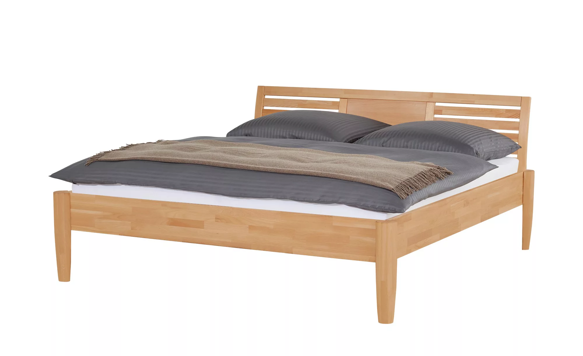 Massivholz-Bettgestell - holzfarben - 216 cm - 93 cm - Betten > Bettgestell günstig online kaufen