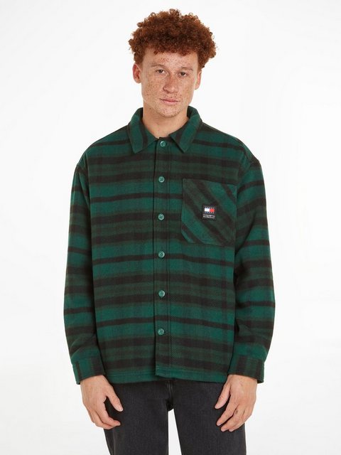 Tommy Jeans Fleecehemd TJM FLEECE LINED CHECK SHIRT EXT mit Streifenmuster günstig online kaufen