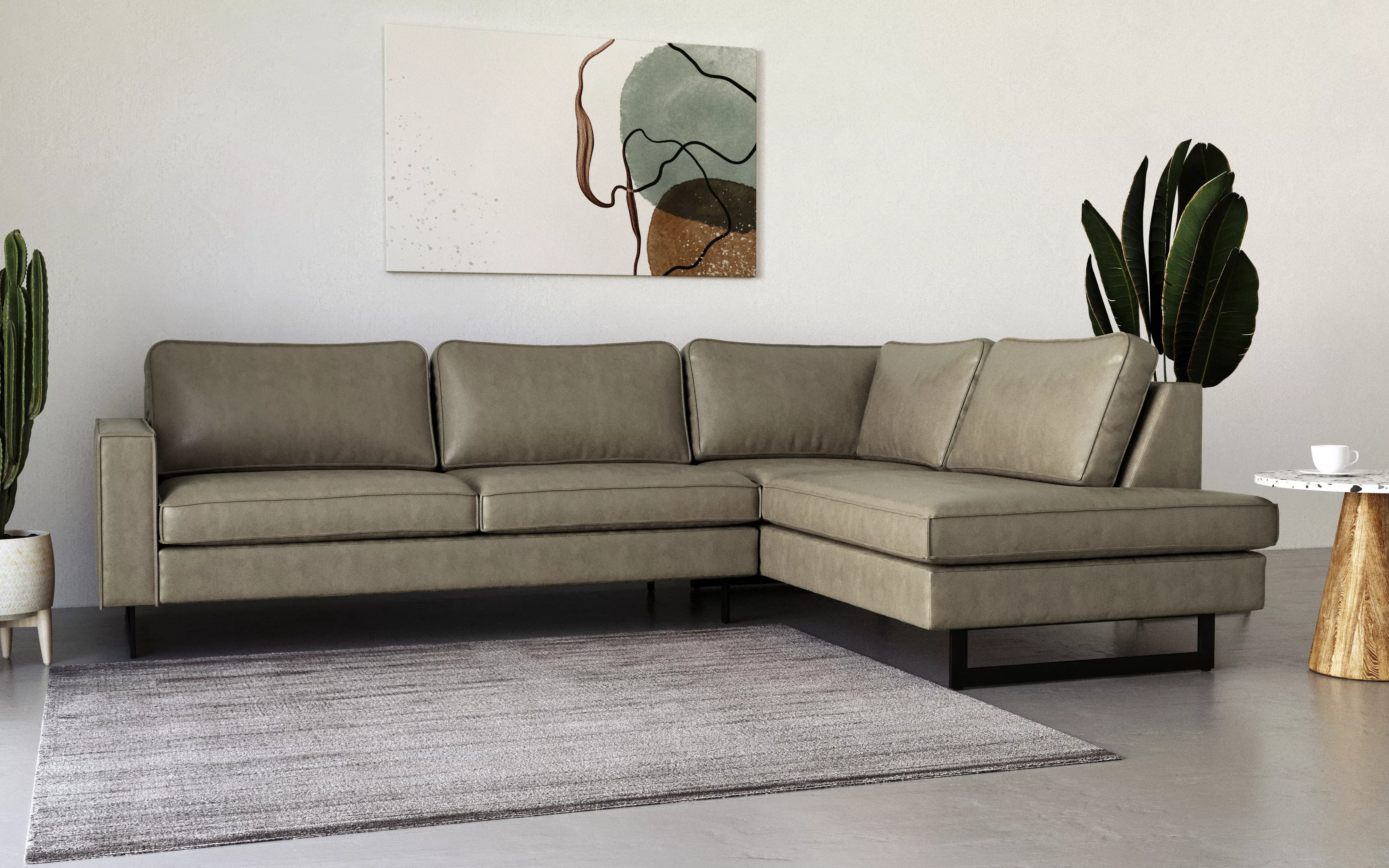 Places of Style Ecksofa Pinto, 290 cm, Ottomane links / rechts, Cord, Feinc günstig online kaufen