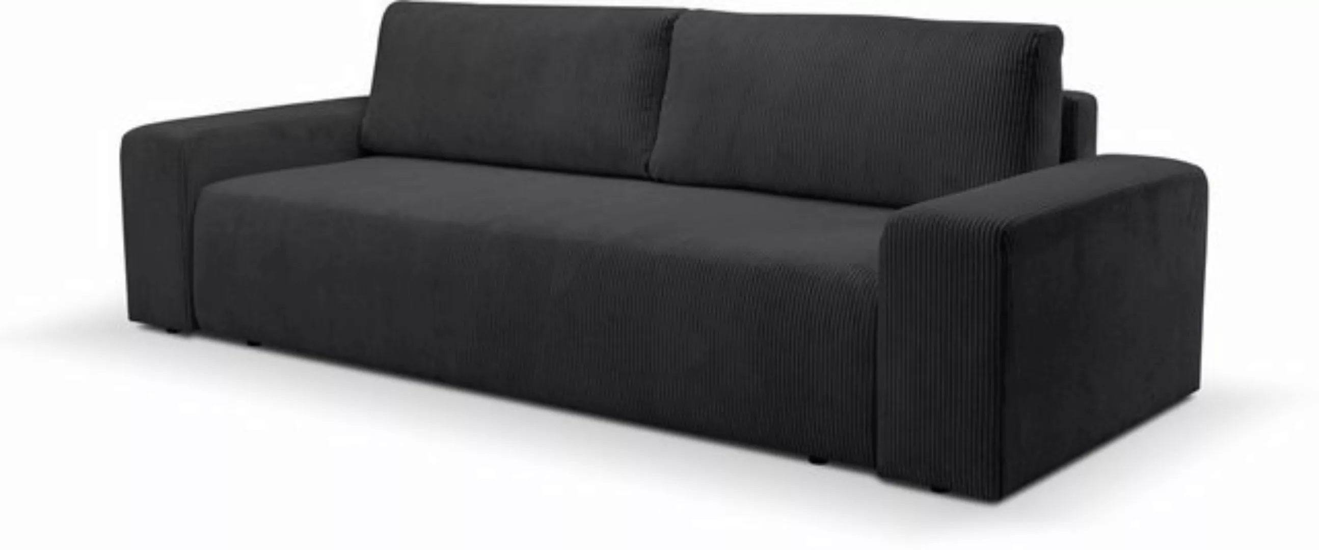 WERK2 Schlafsofa Hugo, Design 2-Sitzer Sofa in Cord mit Schlaffunktion & Be günstig online kaufen