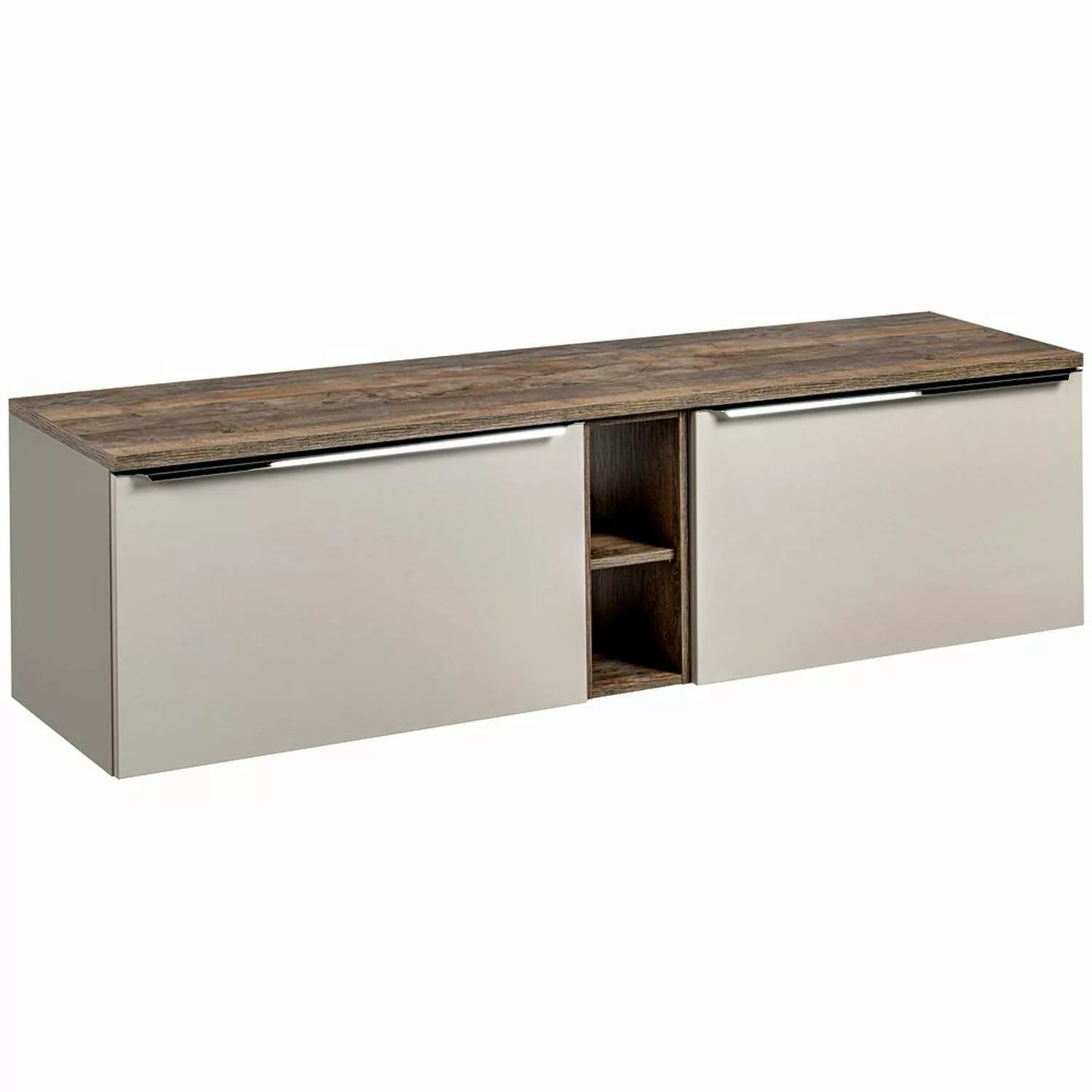 Waschtischunterschrank 180cm 2 Schubkästen, 4 Auszüge, Regal PUEBLA-56-TAUP günstig online kaufen