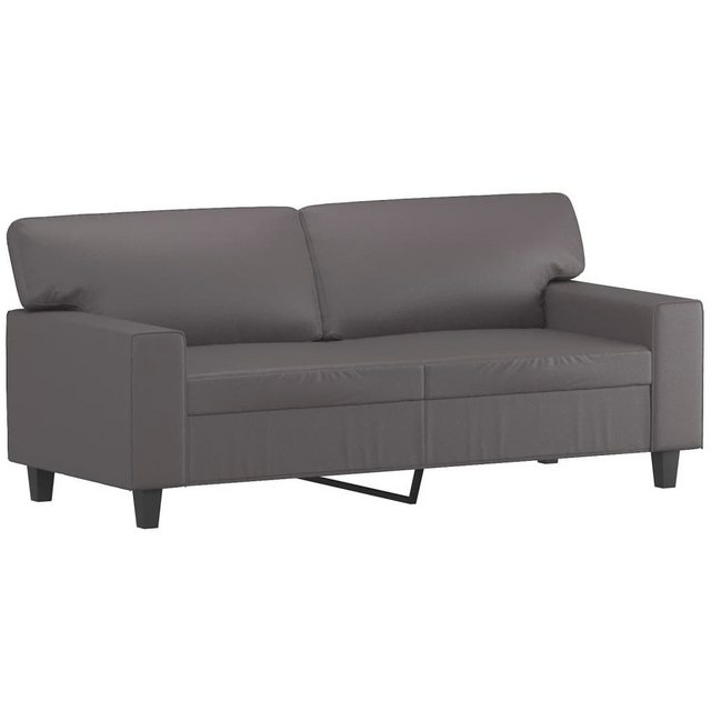 vidaXL Sofa, 2-Sitzer-Sofa Grau 140 cm Kunstleder günstig online kaufen