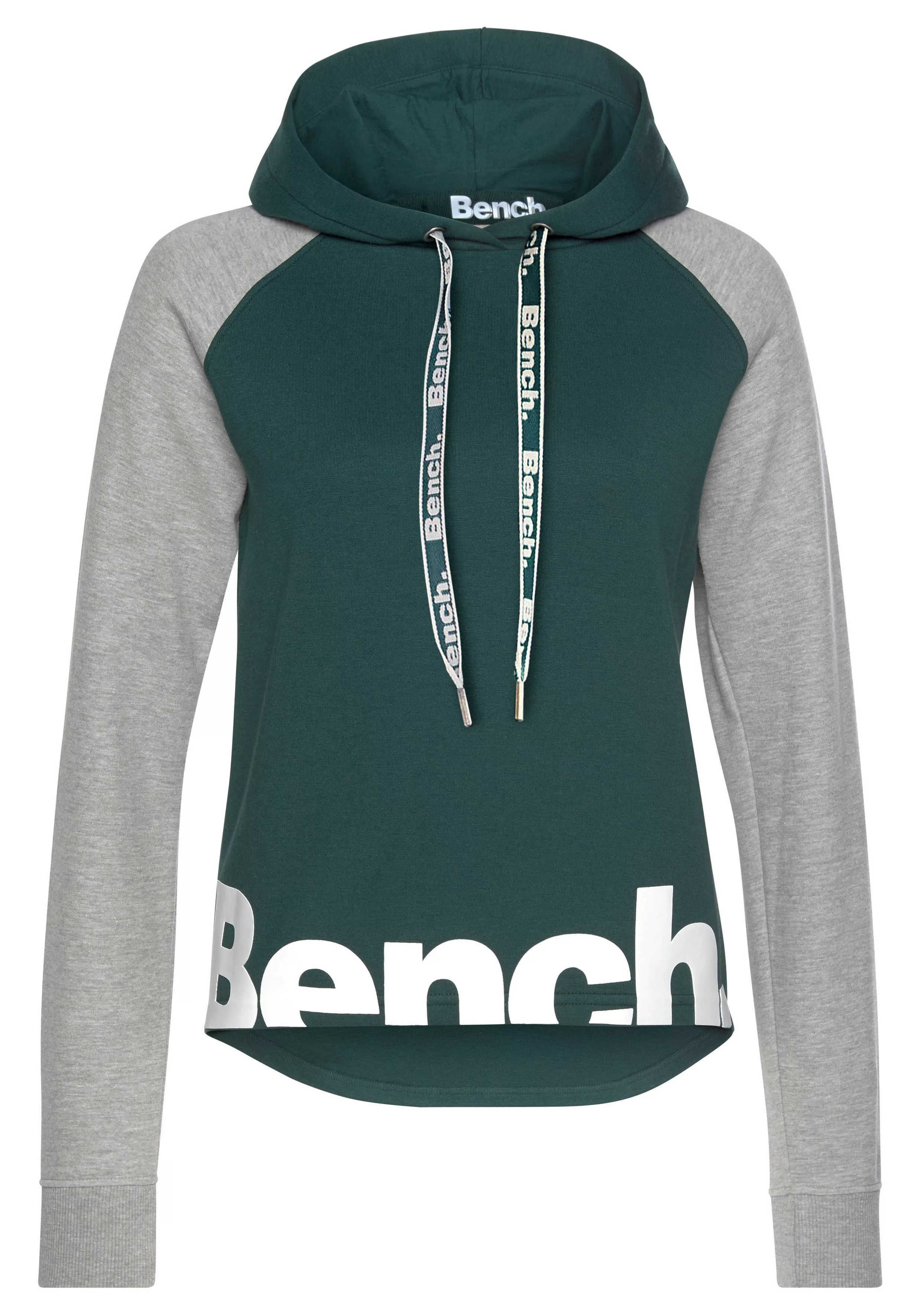 Bench. Loungewear Kapuzensweatshirt mit farblich abgesetzten Ärmeln und Log günstig online kaufen