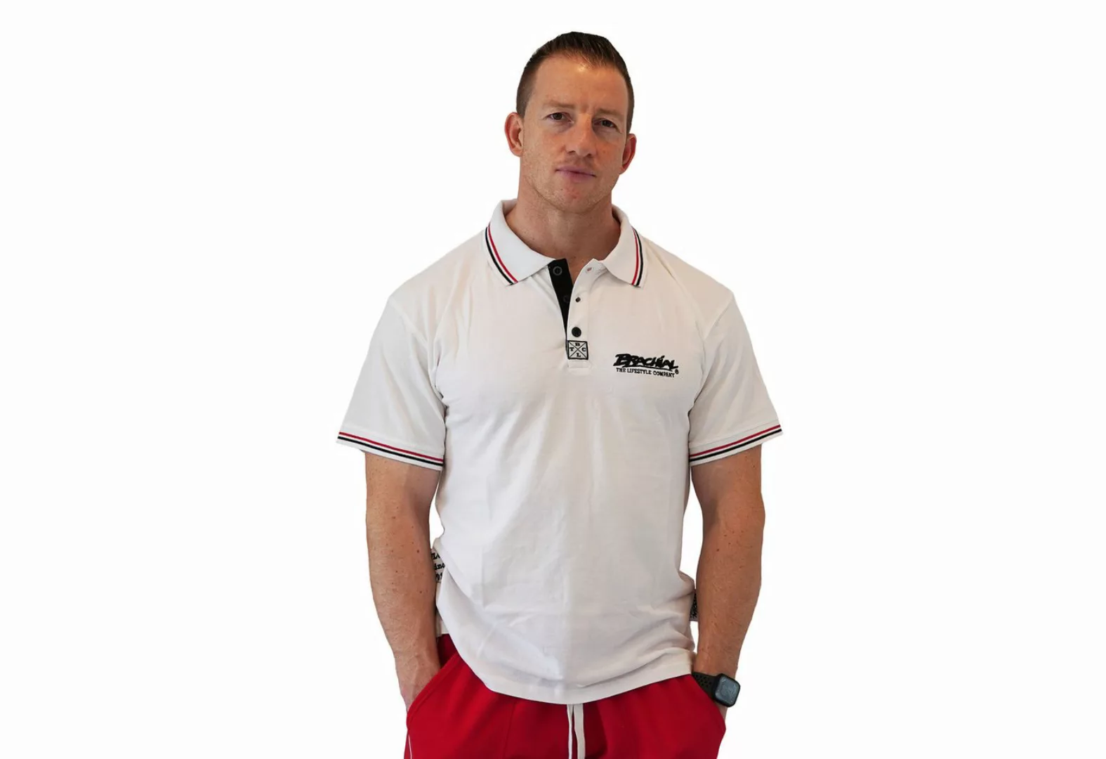 BRACHIAL THE LIFESTYLE COMPANY Poloshirt Brachial Polo-Shirt "Sunrise" weiß günstig online kaufen