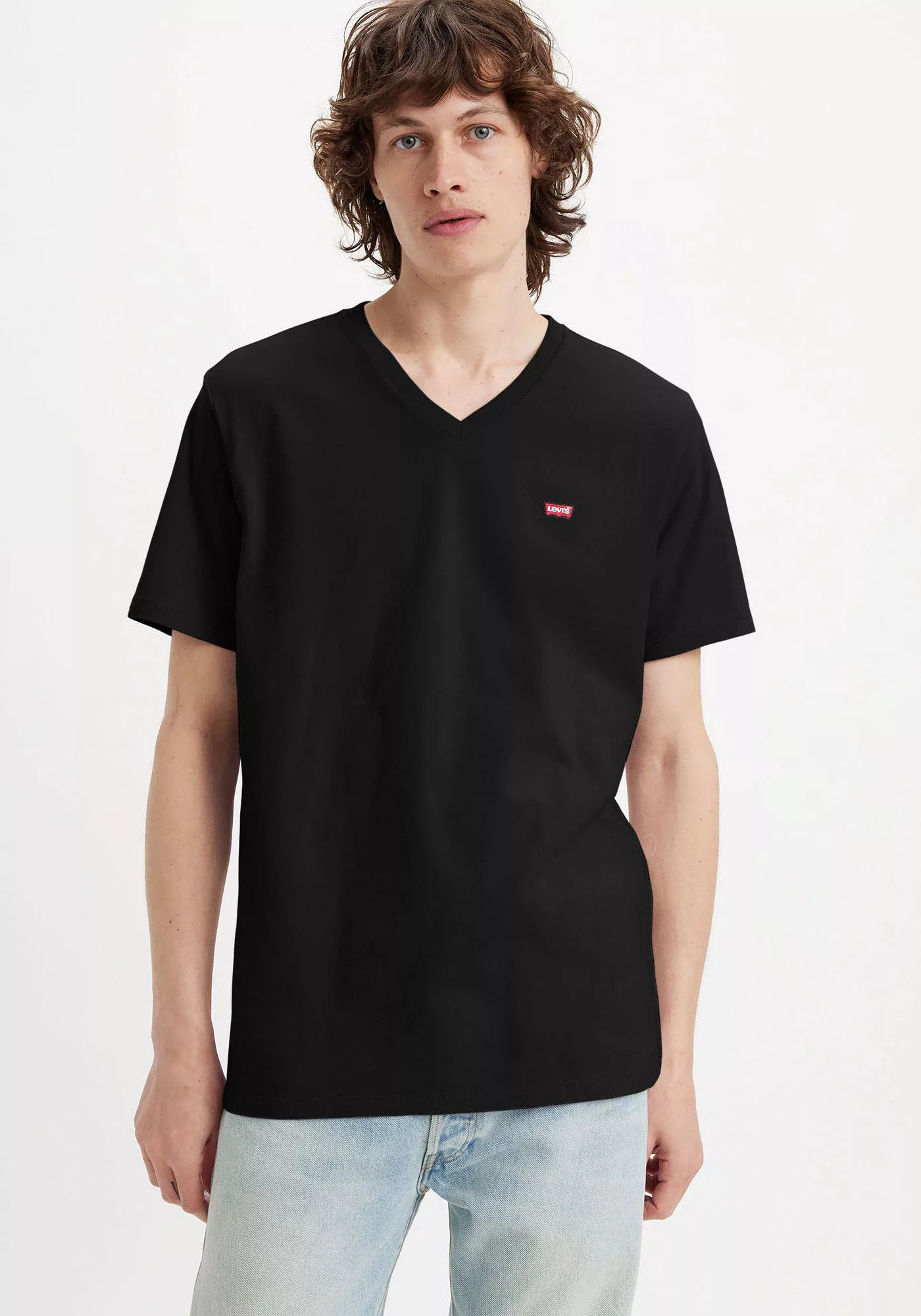 Levis V-Shirt "LE ORIGINAL HM VNECK", mit Logostickerei günstig online kaufen