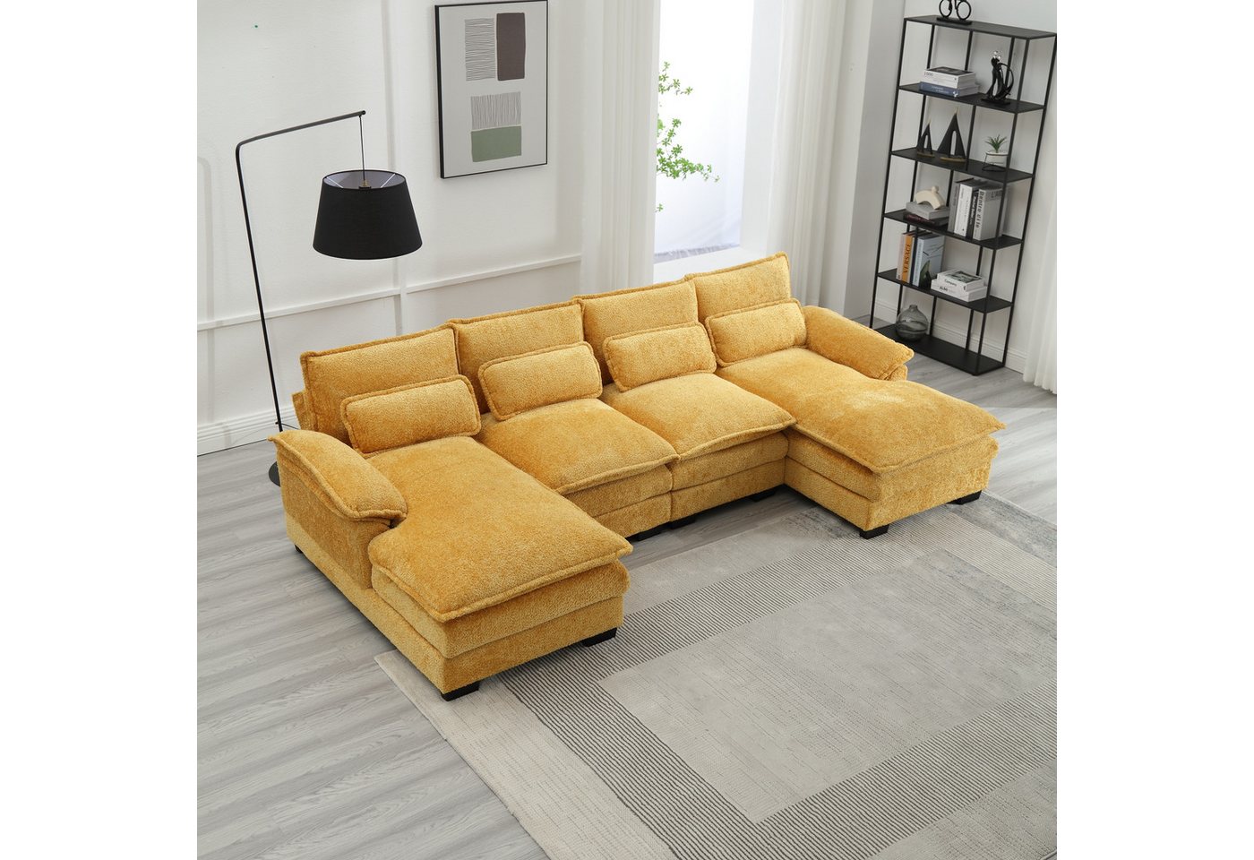 AUKWIK Loungesofa 261x134x82 cm (LxBxH), frei Kombination, 4-6 Personen, in günstig online kaufen