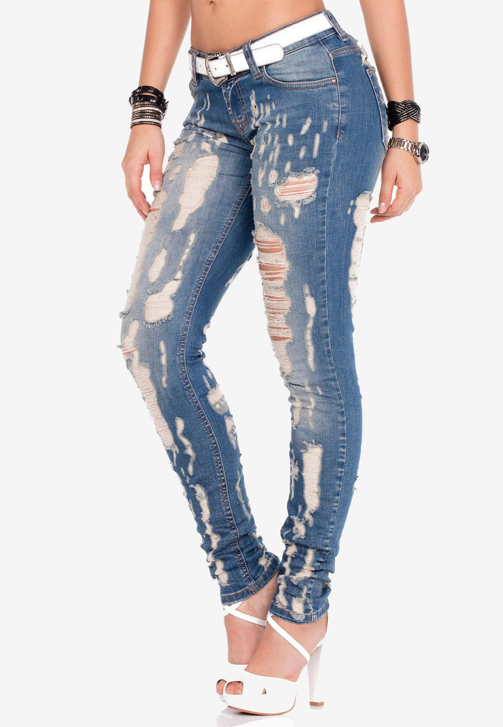Cipo & Baxx Slim-fit-Jeans, im Destroyed Look in Slim Fit günstig online kaufen