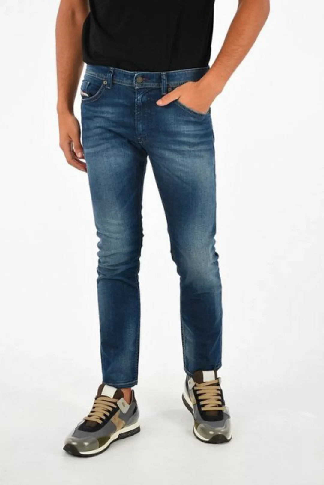 Diesel Slim-fit-Jeans Herren Thommer 084GR Blau, Röhrenjeans, Stretch, 5-Po günstig online kaufen