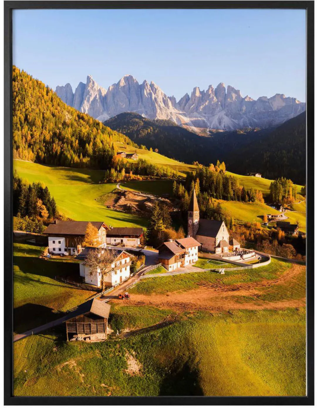 Wall-Art Poster "Dorf Dolomiten", Landschaften, (1 St.) günstig online kaufen