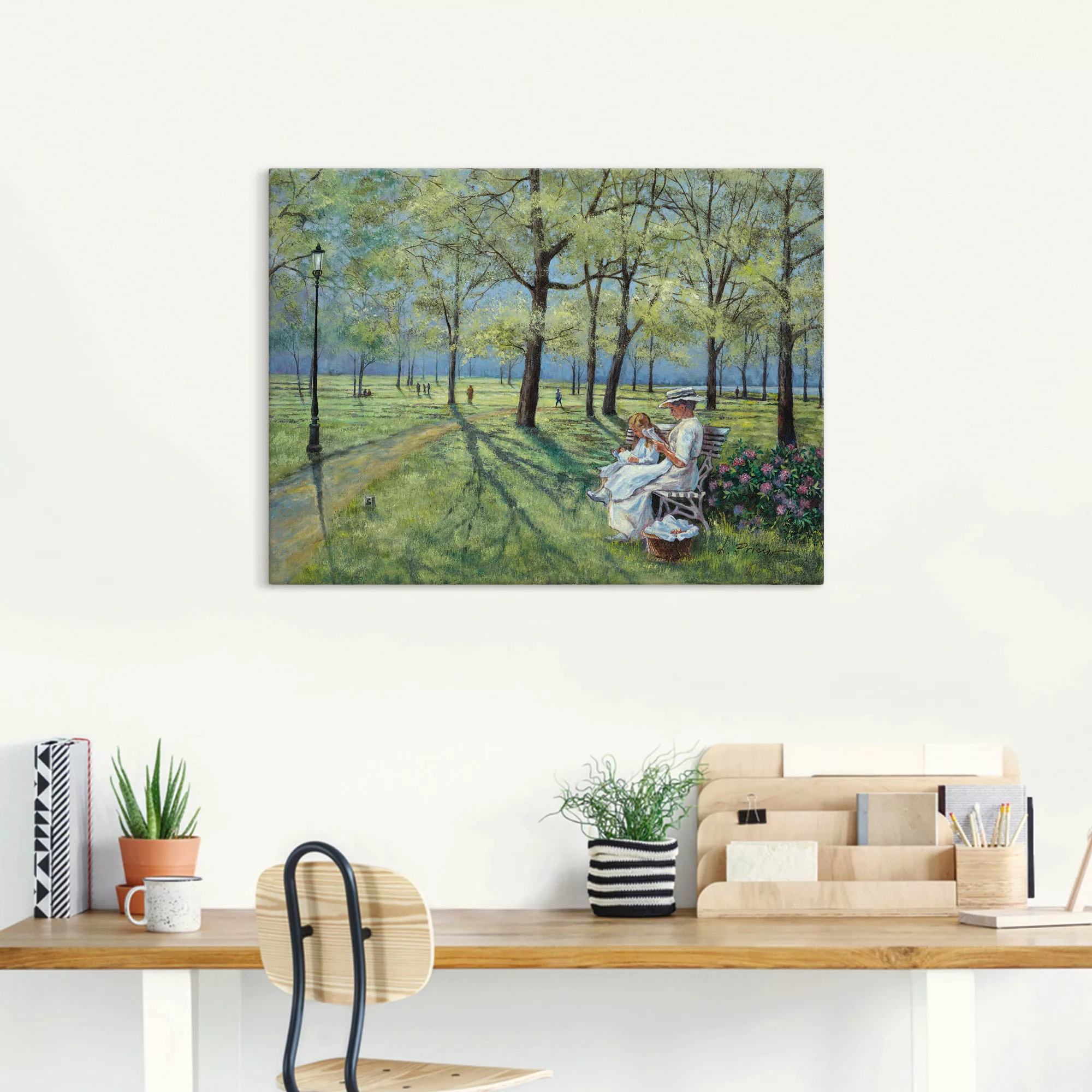 Artland Wandbild "Im Park", Wiesen & Bäume, (1 St.), als Alubild, Outdoorbi günstig online kaufen