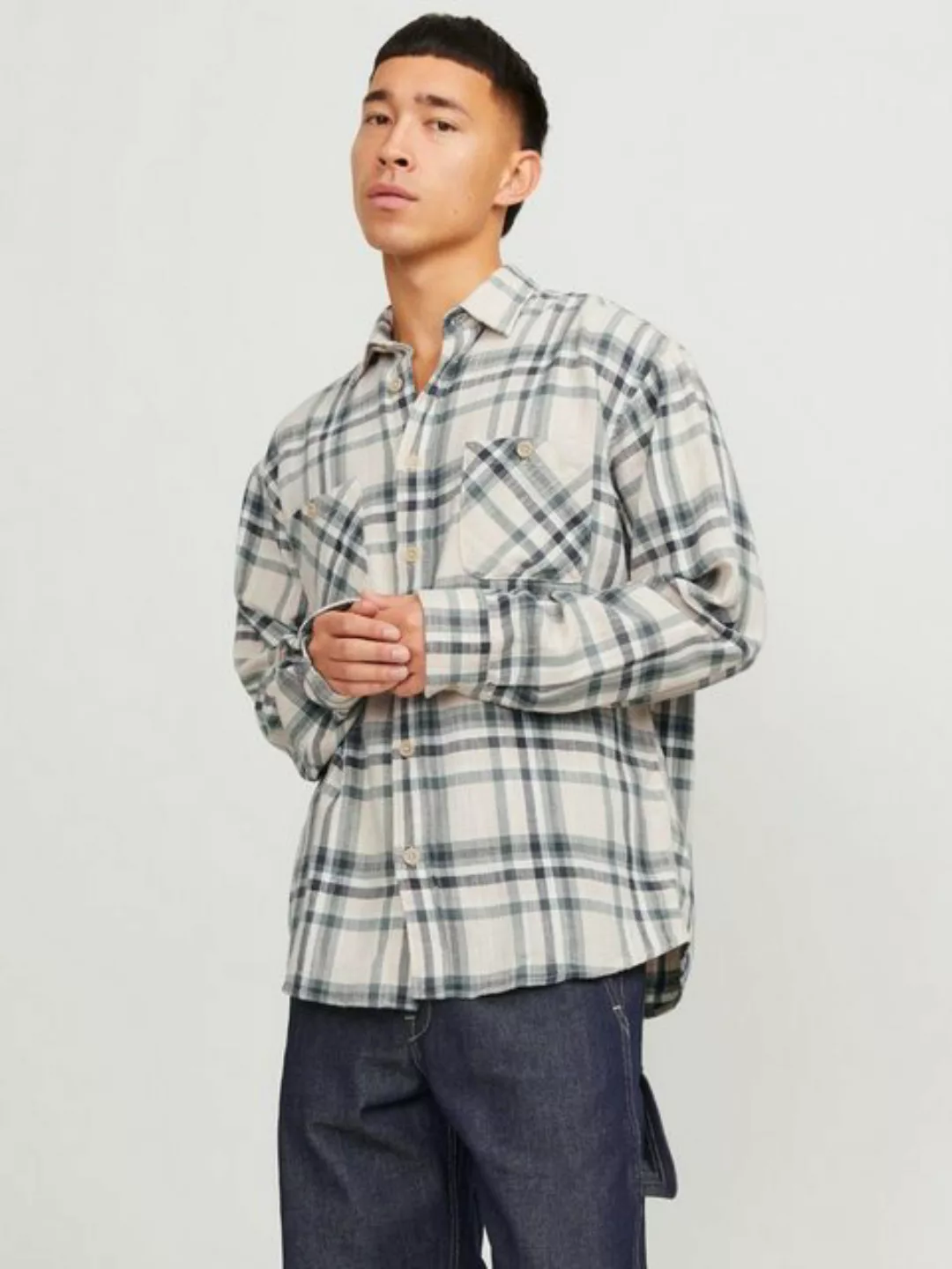 Jack & Jones Langarmhemd JJEMICHAEL OVERSHIRT LS SN günstig online kaufen