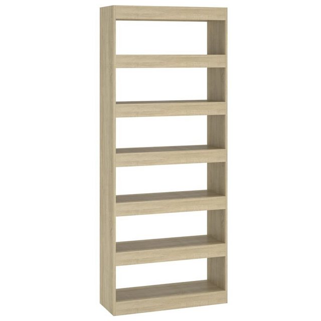 furnicato Bücherregal Bücherregal/Raumteiler Sonoma-Eiche 80x30x198 cm Holz günstig online kaufen