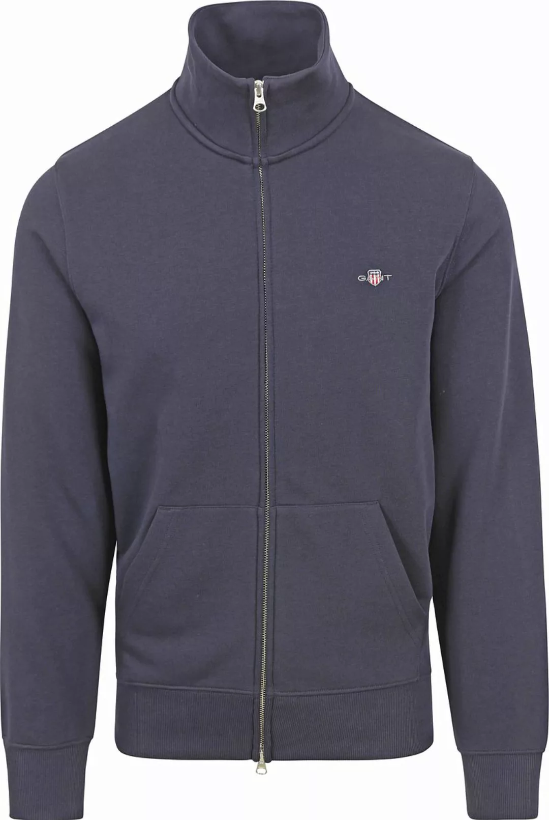 Gant Sweatjacke "REG SHIELD FULL ZIP SWEAT", mit Logostickerei auf der Brus günstig online kaufen