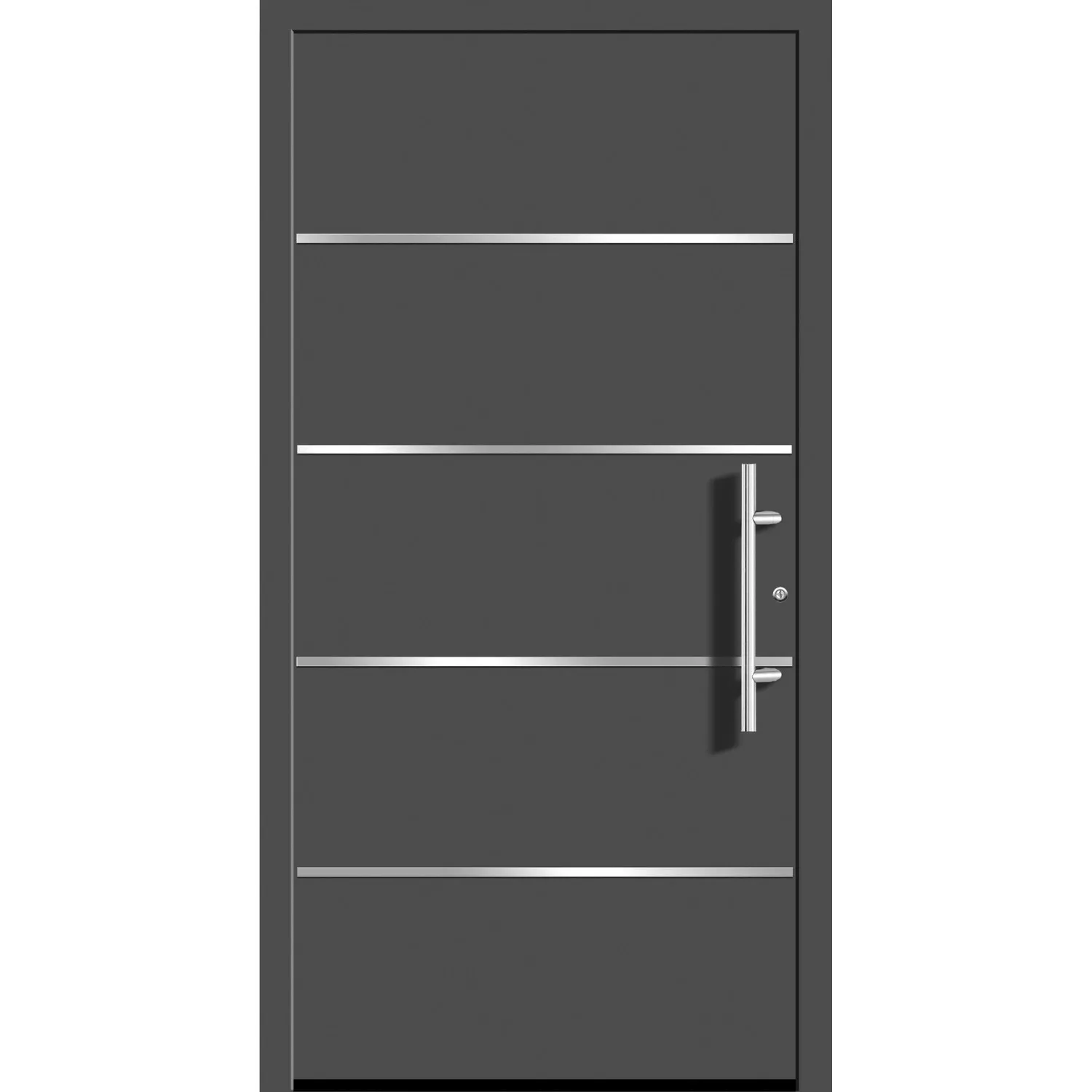 Aluminium-Haustür Moderno M480/B 110 x 210 cm Anthrazit Metallic Anschlag R günstig online kaufen