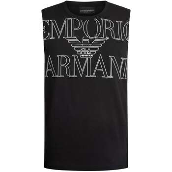 Emporio Armani  Pyjamas/ Nachthemden Lounge-Weste mit großem Logo-Grafik günstig online kaufen