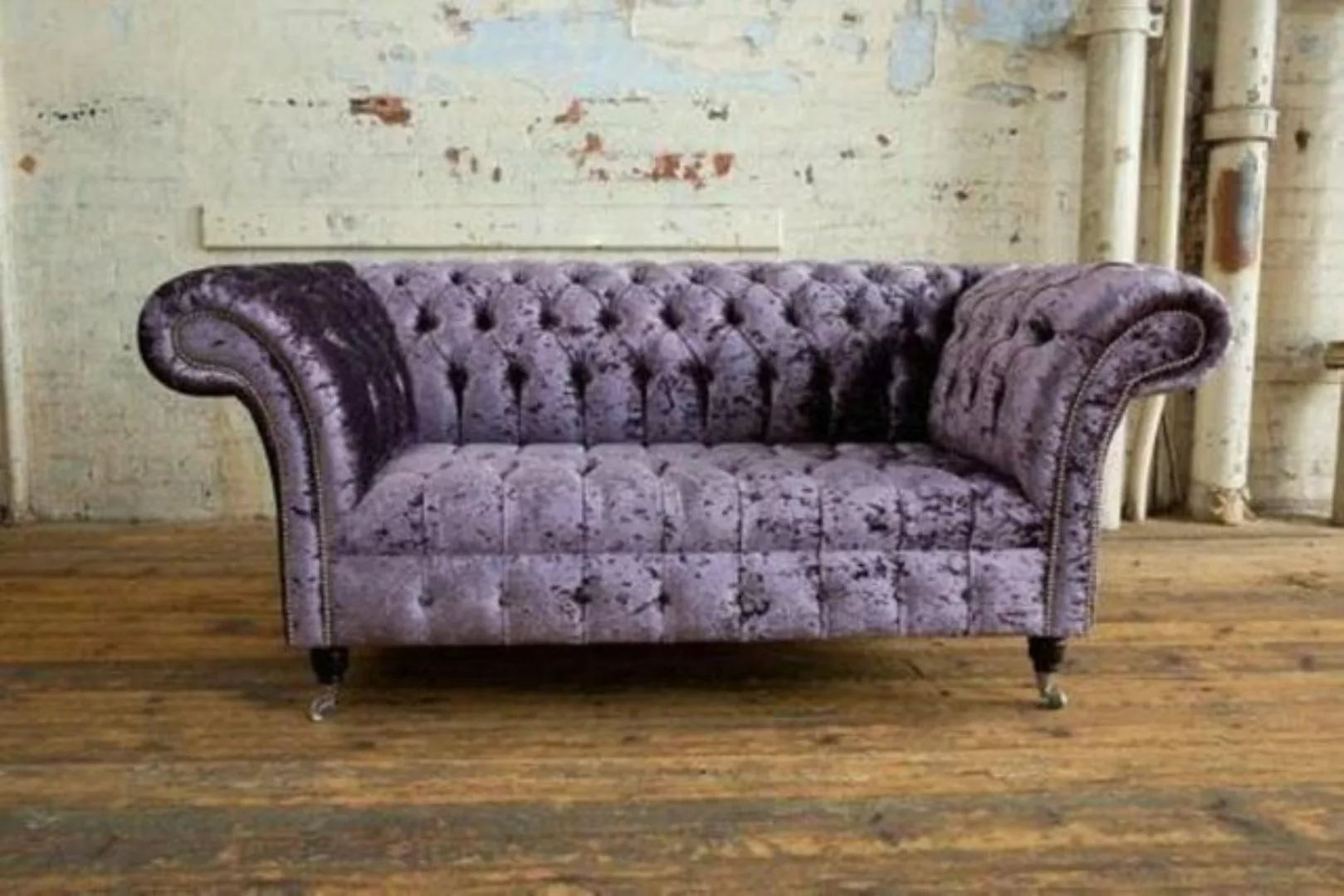 JVmoebel 2-Sitzer Chesterfield Textil Sofa 2 Sitzer Polster Sofas Design Lu günstig online kaufen