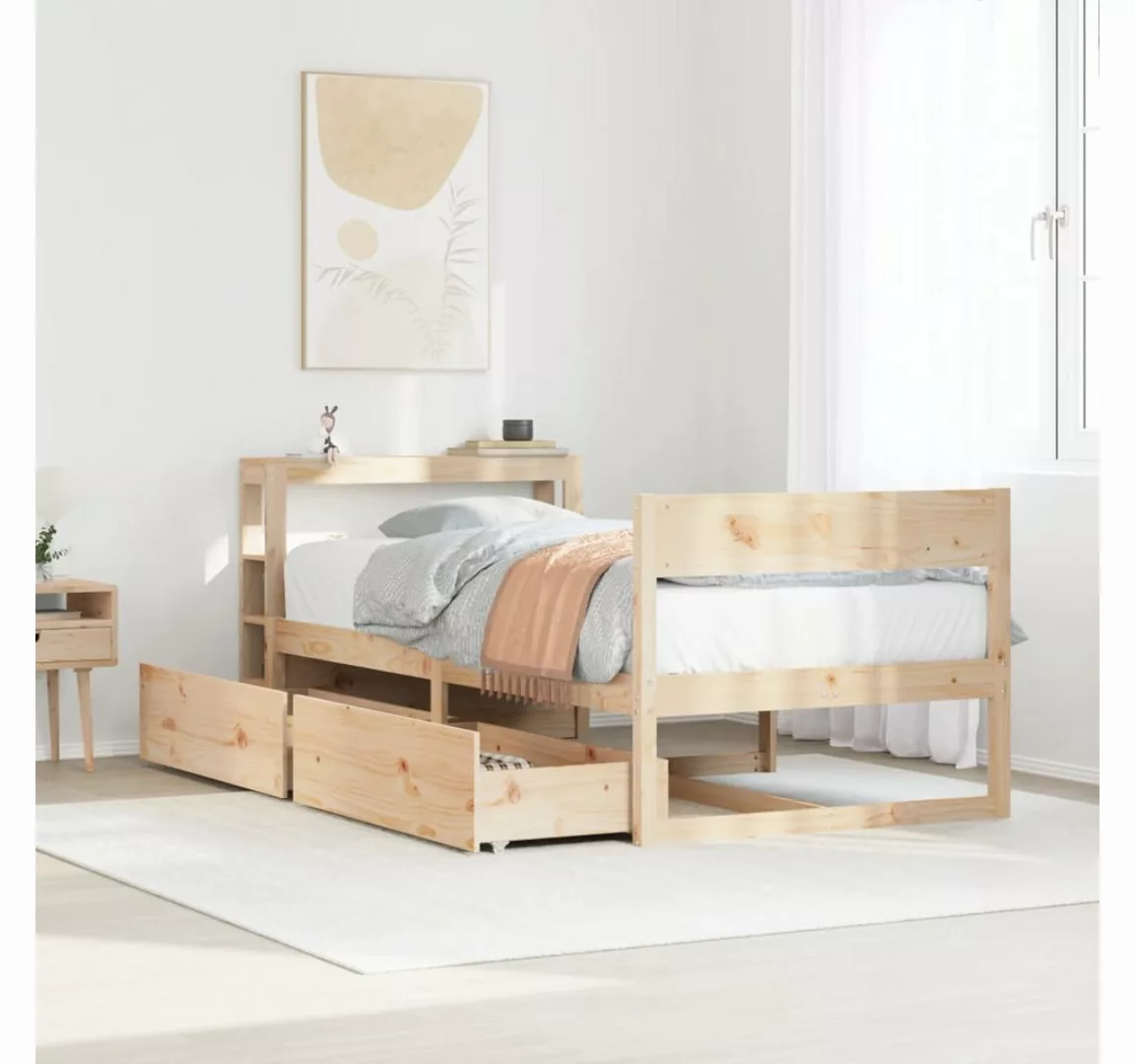 vidaXL Bett, Massivholzbett ohne Matratze 90x200 Kiefernholz günstig online kaufen