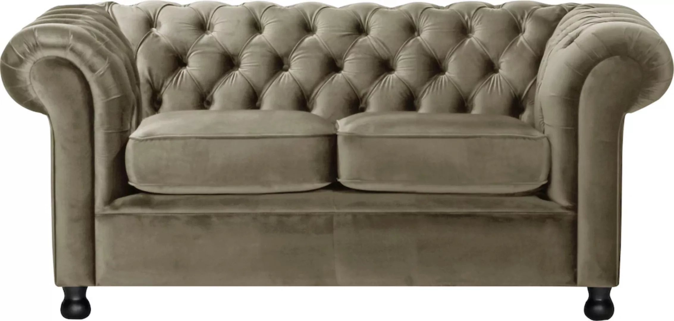 Home affaire Chesterfield-Sofa Chesterfield Home 2-Sitzer, mit edler Knopfh günstig online kaufen