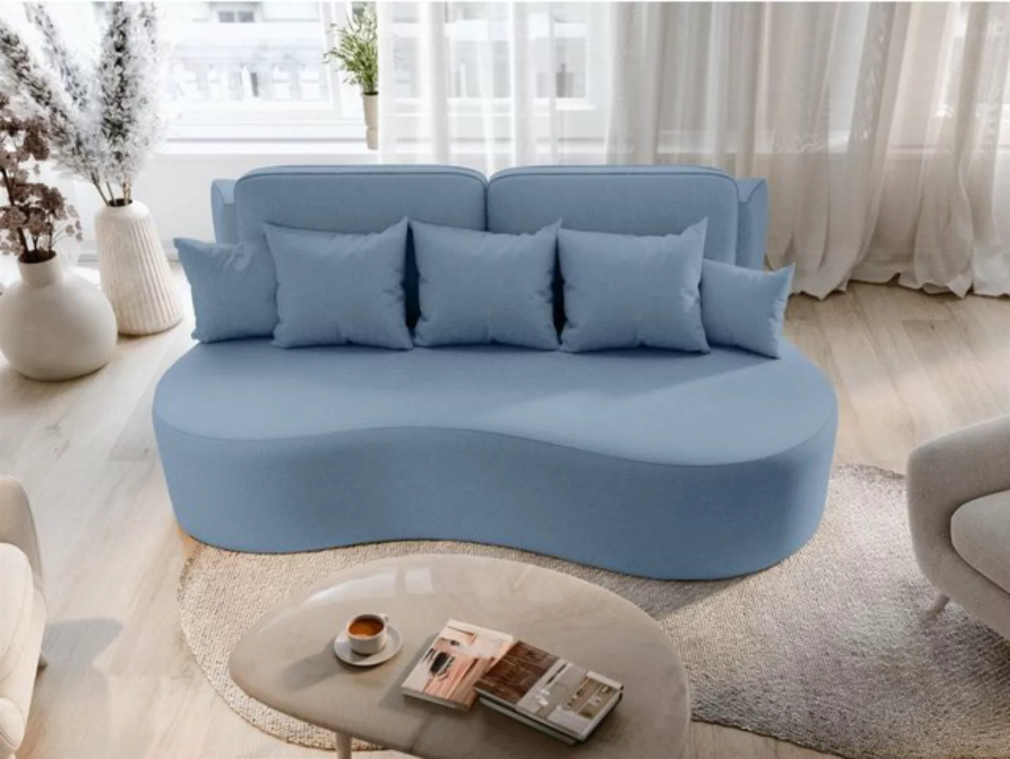 Fun Möbel Schlafsofa Designersofa Sofa BIONA in Stoff Doha, inkl. Schlaffun günstig online kaufen