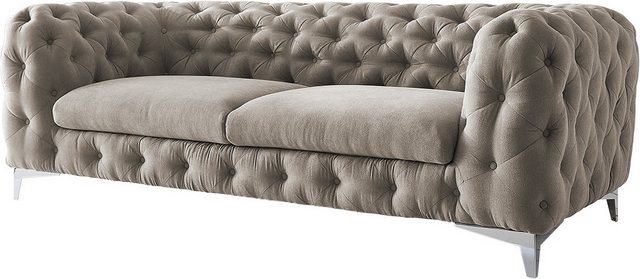 DELIFE 3-Sitzer Corleone, Beige 225x97 cm 3-Sitzer Couch günstig online kaufen