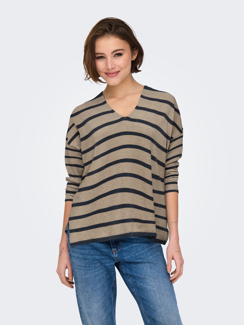 ONLY Strickpullover "ONLAMALIO LIFE LS V-NECK KNT" günstig online kaufen