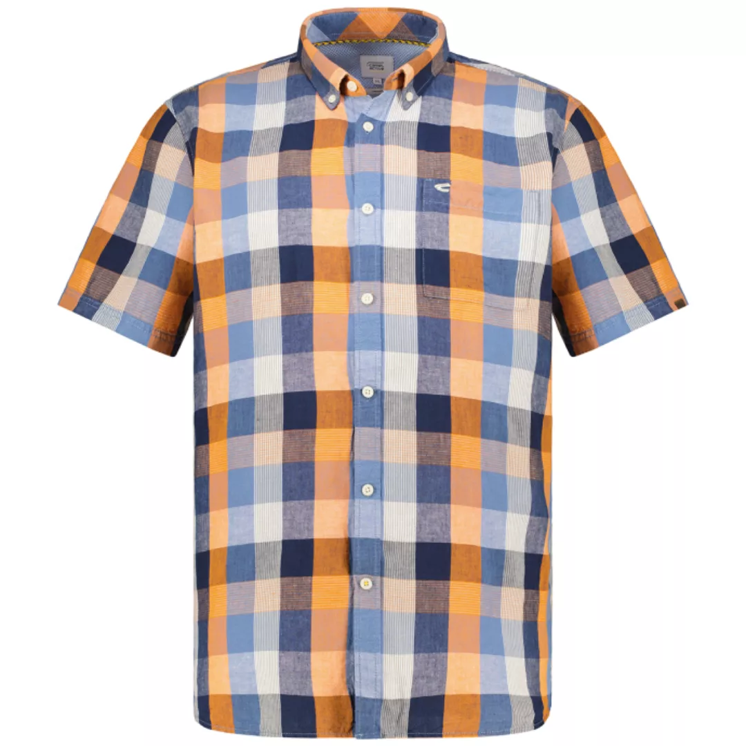 camel active Kurzarmhemd aus Leinenmix Button-Down günstig online kaufen