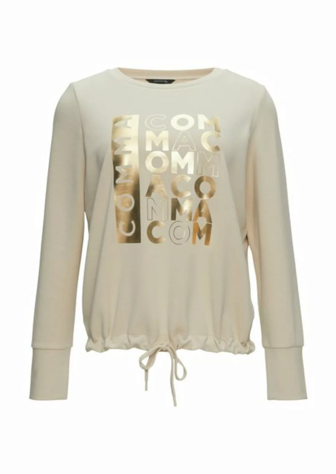 Comma Sweatshirt Sweatshirt aus Jersey mit Schmuck-Detail Applikation günstig online kaufen