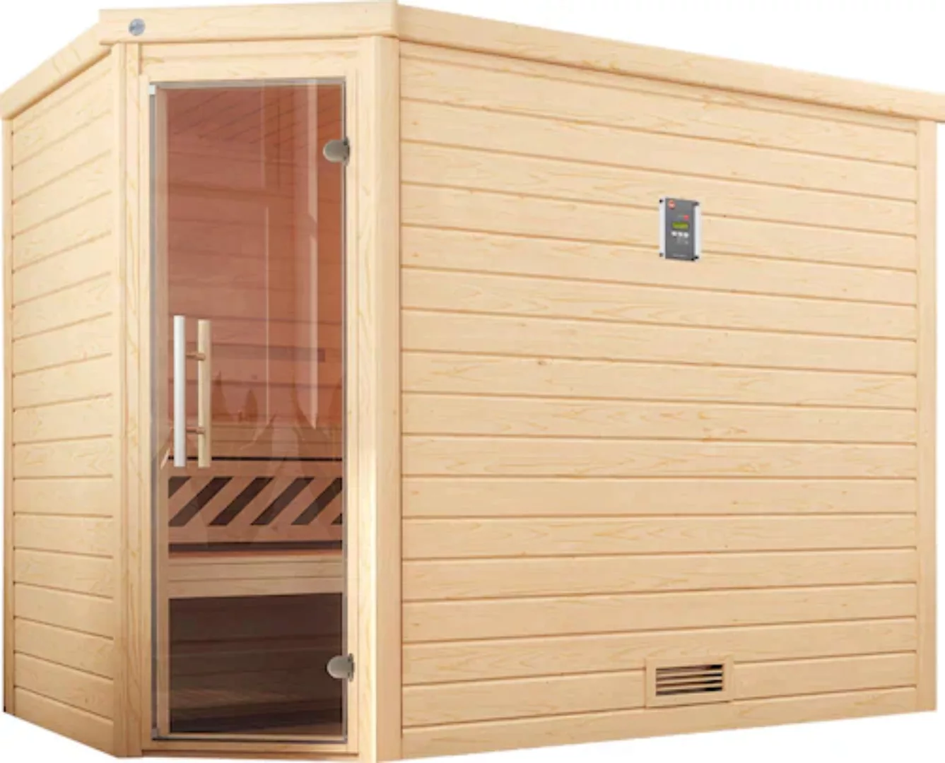 weka Sauna »Turku«, (Set), 7,5 kW Bio-Ofen mit digitaler Steuerung günstig online kaufen