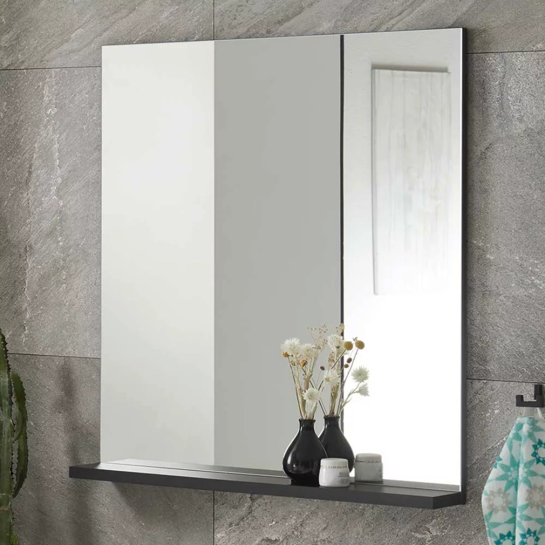 Badezimmerspiegel mit Ablage Schwarz günstig online kaufen