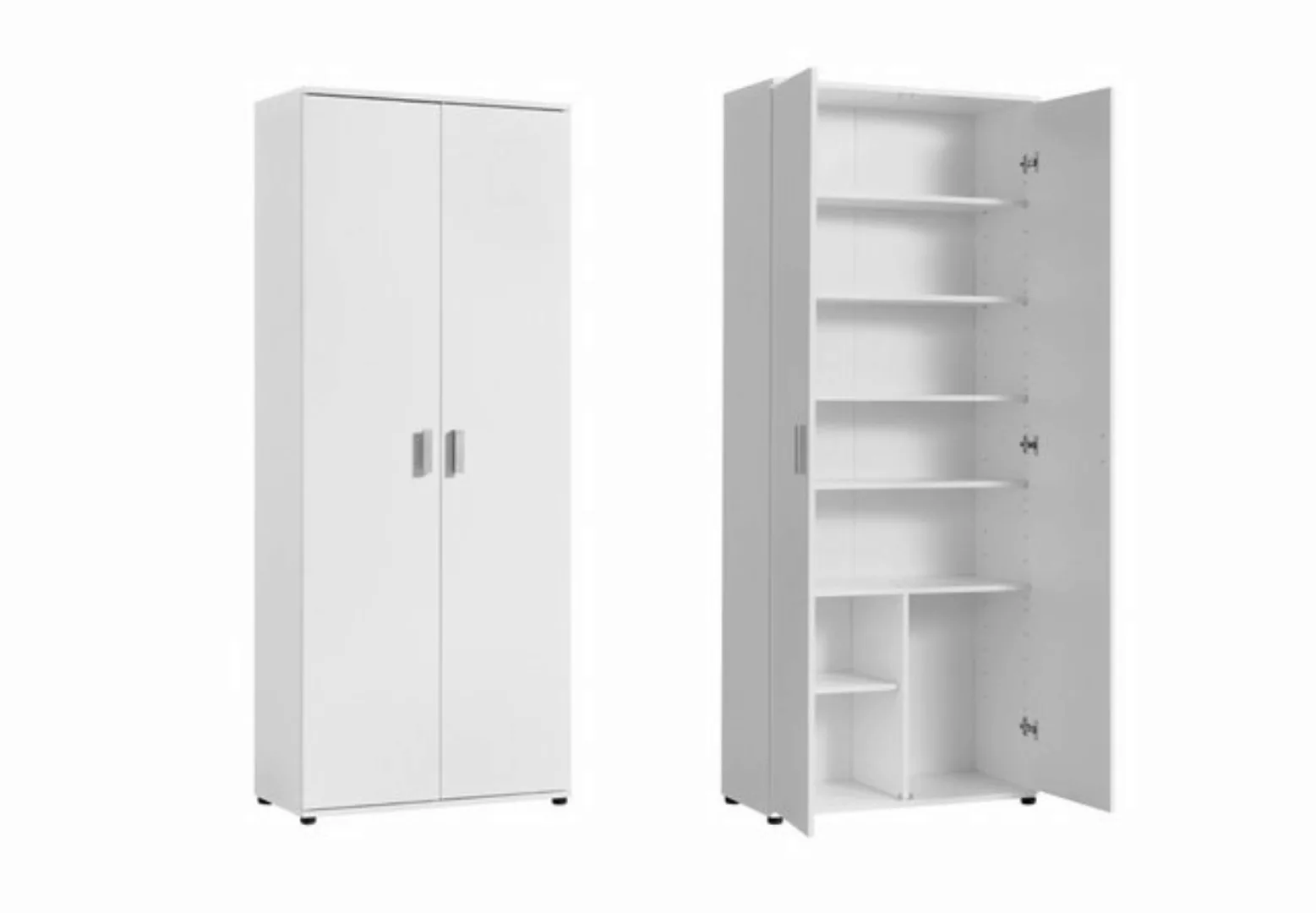 Home Collective Mehrzweckschrank 75 cm breit mit Einlegeböden 75x35x184 cm günstig online kaufen