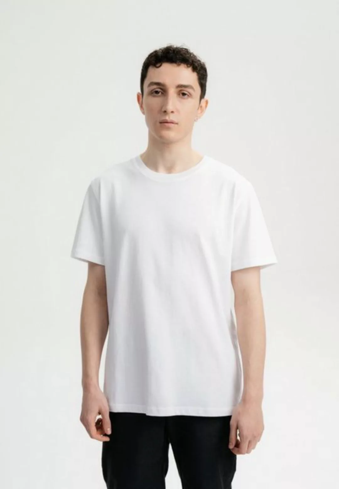 MELA Kurzarmshirt T-Shirt schwer PRAVIN Fein gerippter Kragen günstig online kaufen