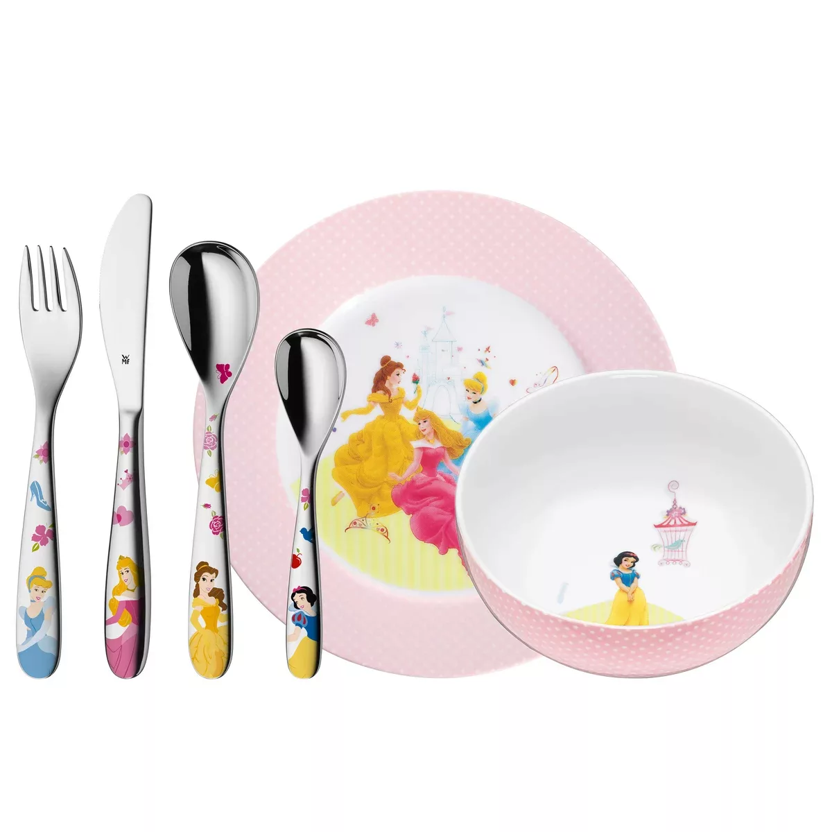 WMF Kindergeschirr, 6-teilig  Princess - mehrfarbig - Edelstahl, Porzellan günstig online kaufen