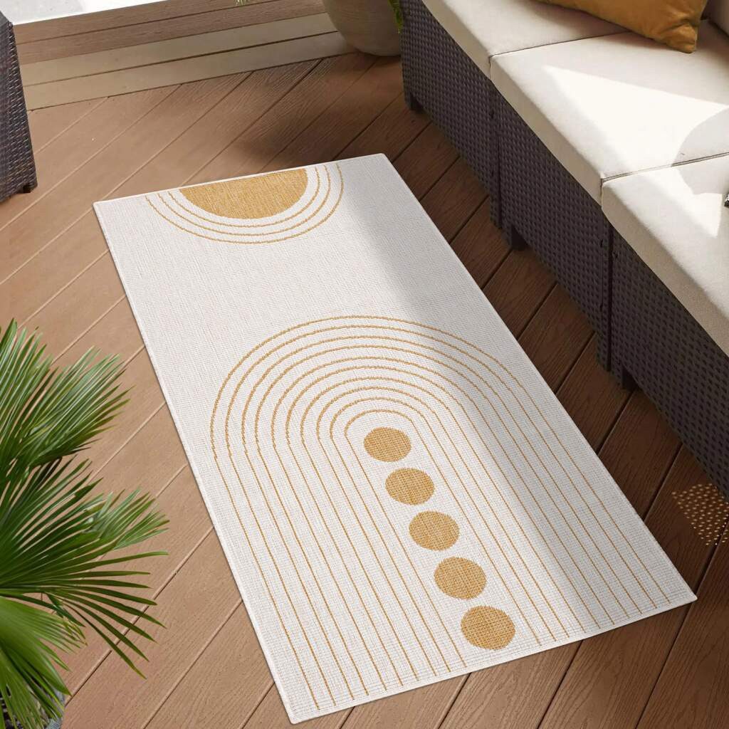Carpet City Outdoorteppich »DUO RUG 5739«, rechteckig, 5 mm Höhe, Wendetepp günstig online kaufen