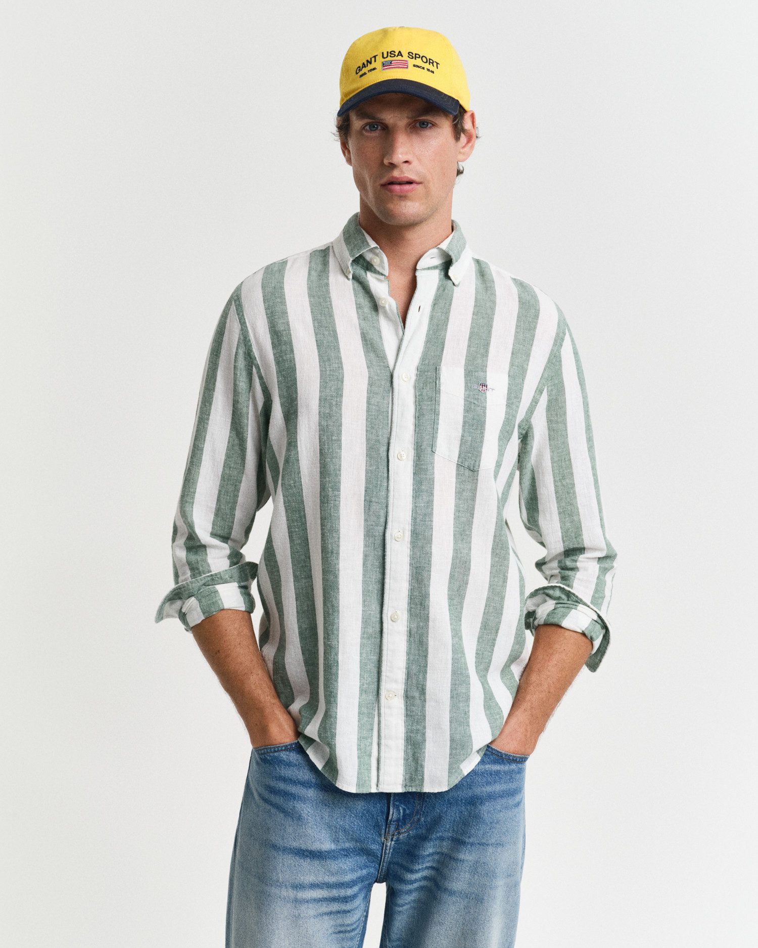 Gant Langarmhemd REG COTTON LINEN BOLD günstig online kaufen