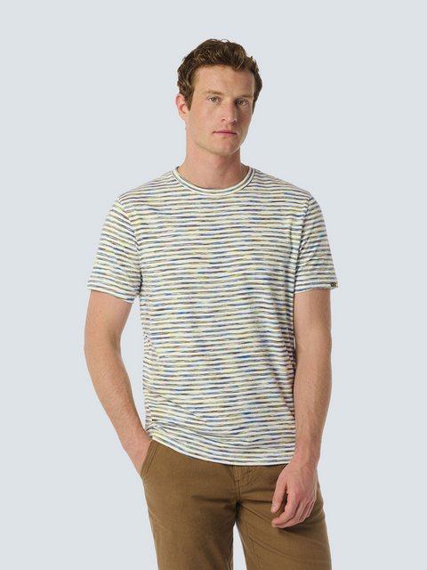 NO EXCESS T-Shirt mit melierten Streifen günstig online kaufen